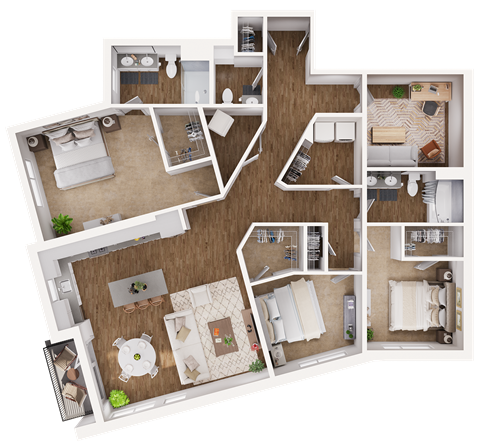 Verbena Floor Plan at Hamilton at Eagleview, featuring 3 bedrooms, 2.5 bathrooms, and a den for versatile living in Exton, PA